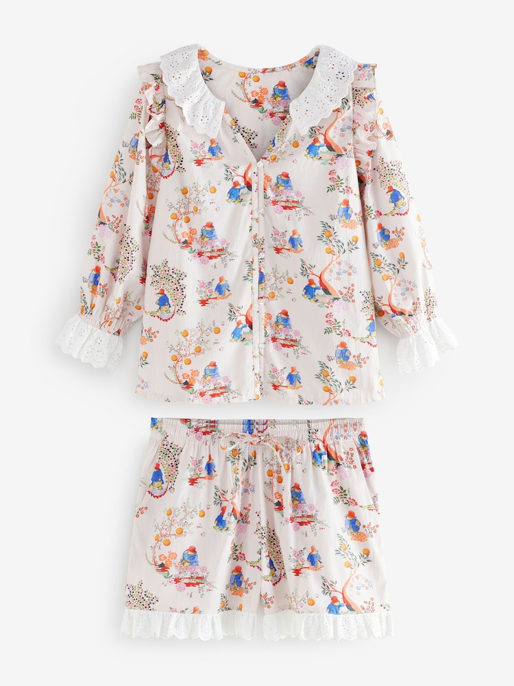 Cath Kidston Pink Paddington Frill Short Set Pyjamas - Image 7 of 11