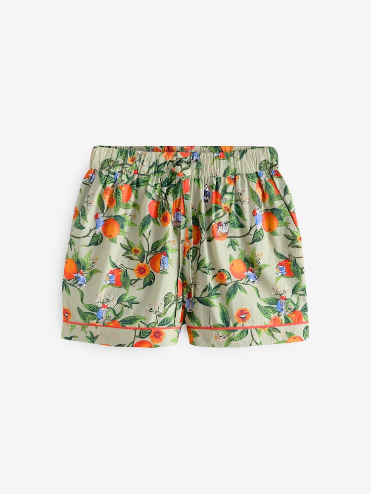 Cath Kidston Green Oranges 100% Cotton Paddington Short Pyjamas Set - Image 7 of 7