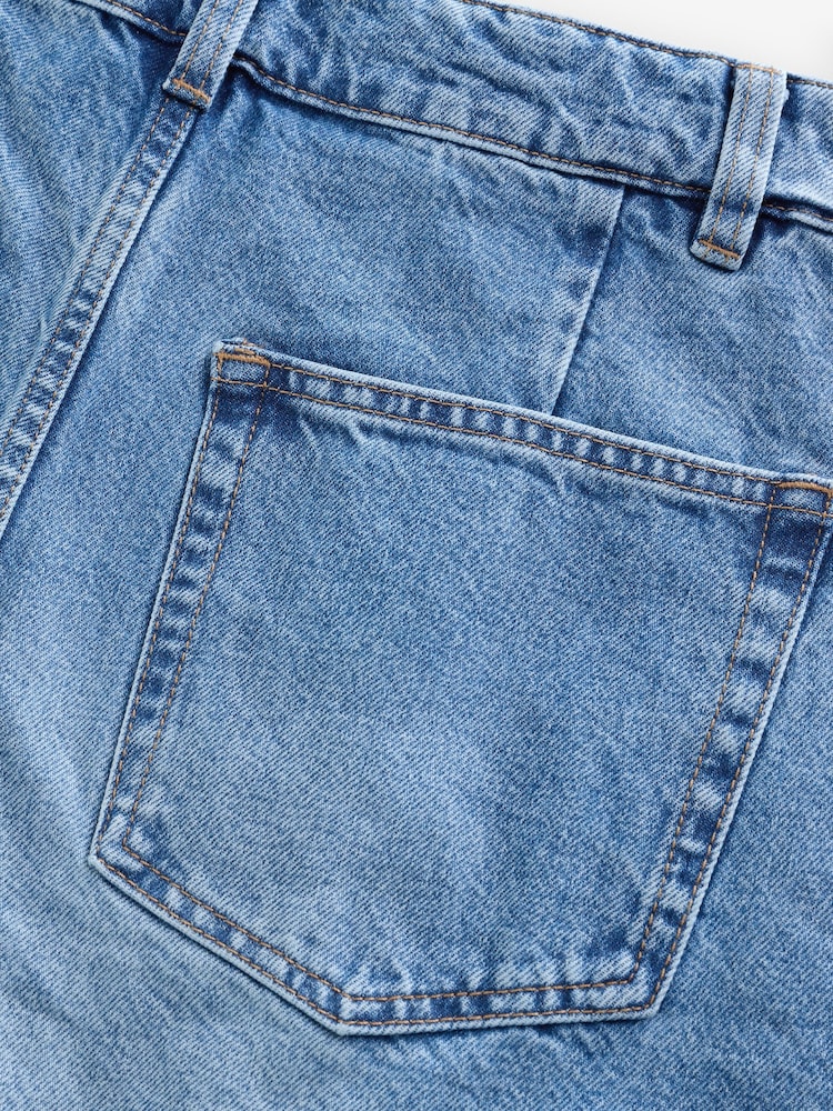 Denim Lightwash 100% Cotton Light Denim Culotte Jeans - Image 3 of 3