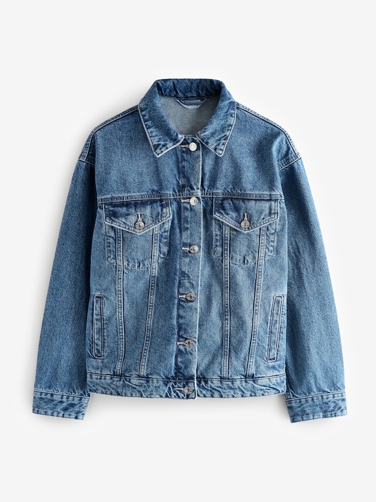 Denim Lightwash Relaxed 100% Cotton Jacket - Image 1 of 1