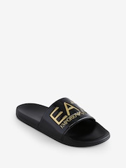 Emporio Armani Rubber Logo Sliders - Image 2 of 5