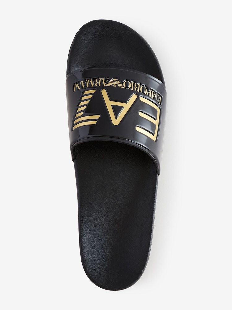 Emporio Armani Rubber Logo Sliders - Image 3 of 5