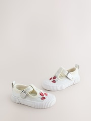 Clarks Berry Pink Standard Fit (F) Fabric Foxing Toddler Canvas Shoes - Image 1 of 5