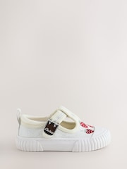 Clarks Berry Pink Standard Fit (F) Fabric Foxing Toddler Canvas Shoes - Image 2 of 5
