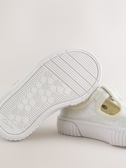 Clarks Berry Pink Standard Fit (F) Fabric Foxing Toddler Canvas Shoes - Image 4 of 5