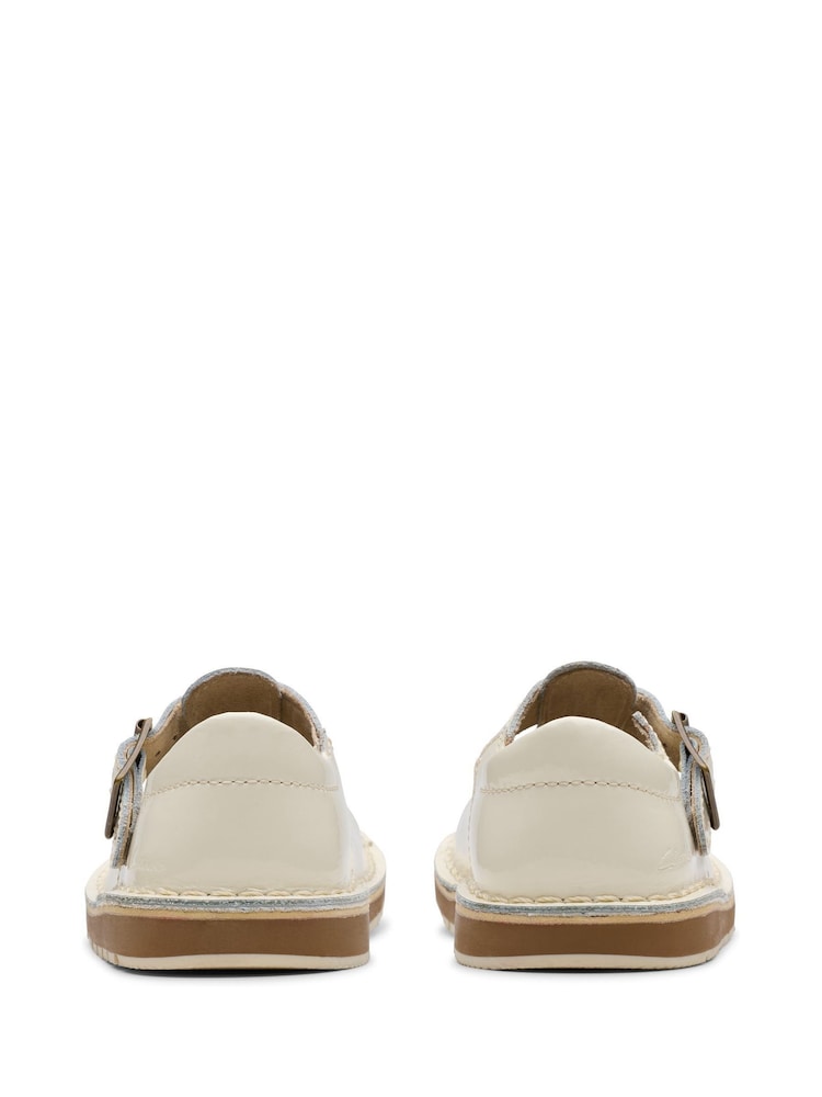 Clarks White Standard Fit (F) Patent Joyful Skip Toddler Shoes - Image 5 of 7