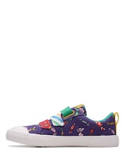Clarks Navy CanvasRoald Dahl Foxing Mix Kids Canvas Shoes - Imagen 2 de 7
