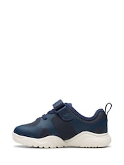 Clarks Navy Standard Fit (F) Toddler Wide Fit Feather Ath Trainers - Image 2 of 7