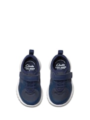 Clarks Navy Standard Fit (F) Toddler Wide Fit Feather Ath Trainers - Image 5 of 7