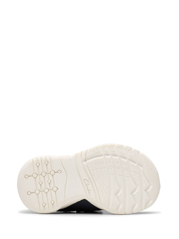 Clarks Navy Standard Fit (F) Toddler Wide Fit Feather Ath Trainers - Image 7 of 7