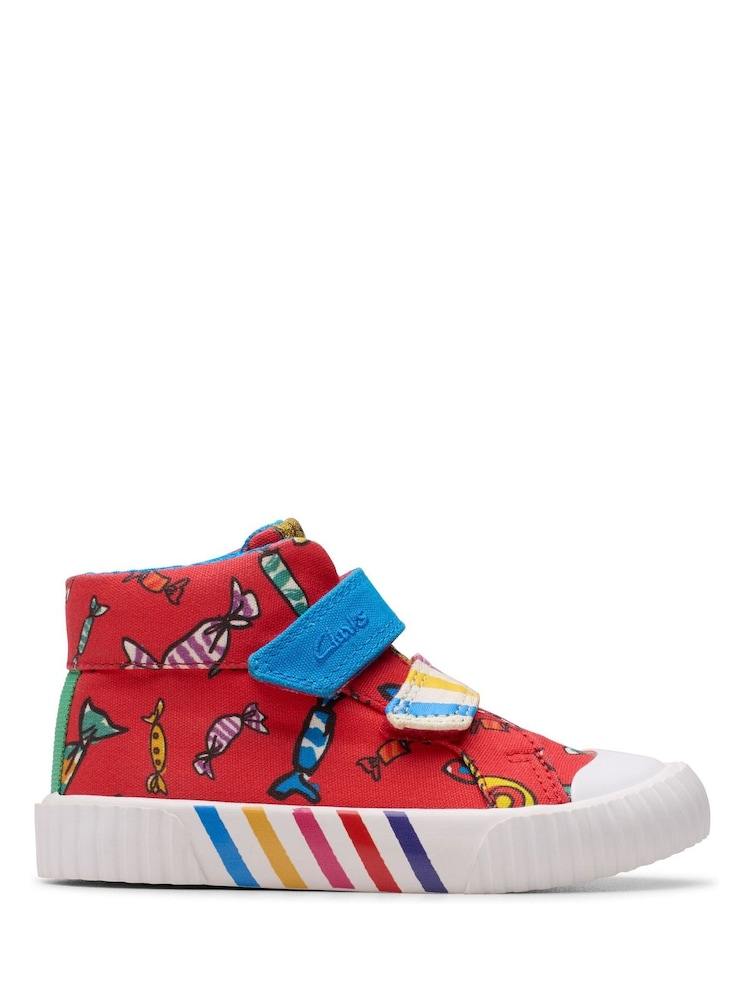Clarks Red Canvas Roald Dahl Foxing Hi Toddler Canvas - Image 1 of 8