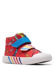 Clarks Red Canvas Roald Dahl Foxing Hi Toddler Canvas - Image 3 of 8