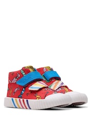 Clarks Red Canvas Roald Dahl Foxing Hi Toddler Canvas - Image 4 of 8