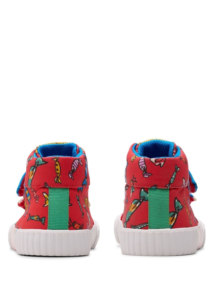 Clarks Red Canvas Roald Dahl Foxing Hi Toddler Canvas - Image 5 of 8