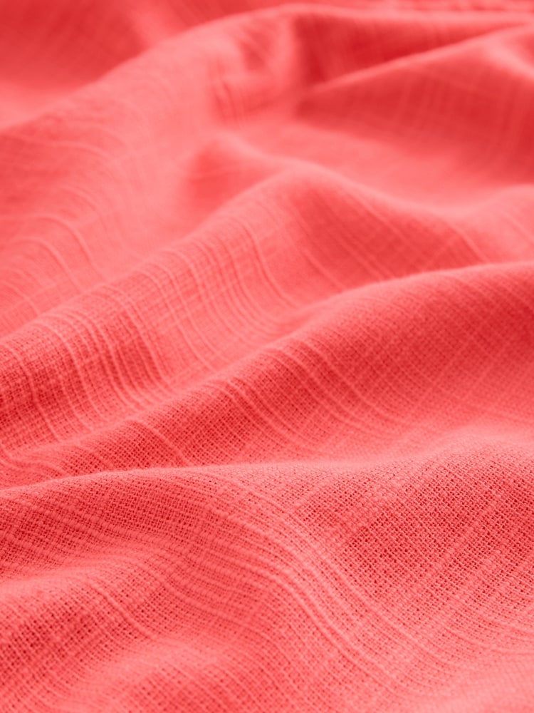 Pink Linen Tie Neck Dress - Image 2 of 3