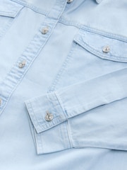 Denim Bleach Wash 100% Cotton Bleach Wash Denim Shorts - Image 2 of 3