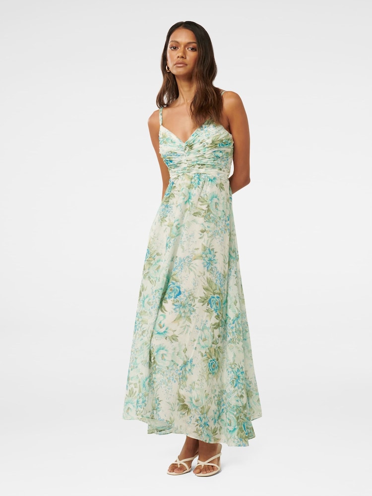 Forever New White Jolie Petite Ruched Bodice Maxi Dress - Image 4 of 4