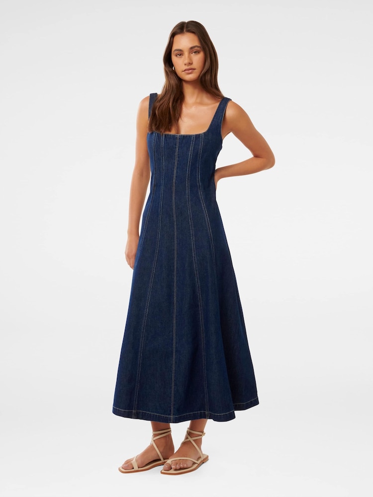 Forever New Blue 100% Cotton Amelia Denim Dress - Image 4 of 4