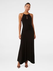 Forever New Black Whitney Gathered Midi Dress - Image 5 of 5