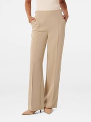 Forever New Cream Mila D-Ring Wide Leg Trousers - Image 1 of 5