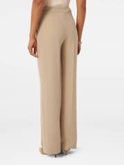Forever New Cream Mila D-Ring Wide Leg Trousers - Image 2 of 5