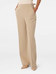 Forever New Cream Mila D-Ring Wide Leg Trousers - Image 4 of 5