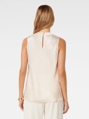 Forever New Cream Sallie Satin Cowl Tank Top - Image 2 of 5