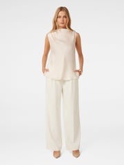 Forever New Cream Sallie Satin Cowl Tank Top - Image 5 of 5