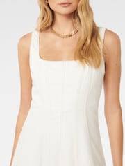 Forever New White 100% Cotton Amelia Denim Dress - Image 3 of 4