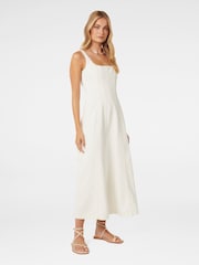 Forever New White 100% Cotton Amelia Denim Dress - Image 4 of 4