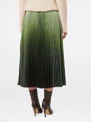 Forever New Green Evangeline Satin Pleated Maxi Skirt - Image 2 of 5