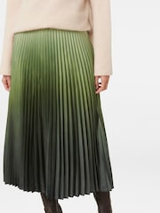 Forever New Green Evangeline Satin Pleated Maxi Skirt - Image 3 of 5