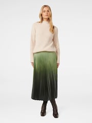 Forever New Green Evangeline Satin Pleated Maxi Skirt - Image 5 of 5