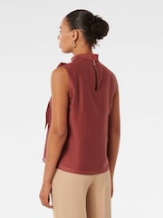 Forever New Brown Jane Tie Neck Sleeveless Top - Image 2 of 5