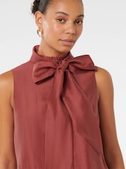 Forever New Brown Jane Tie Neck Sleeveless Top - Image 3 of 5