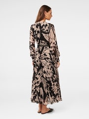 Forever New Black Saskia Pleat Wrap Midi Dress - Image 2 of 4