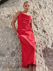 Forever New Red Harlow Strappy Midi Dress - Image 1 of 5