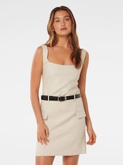 Forever New Natural Pure Linen Charlie Belted Mini Dress - Image 1 of 5