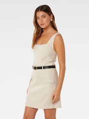 Forever New Natural Pure Linen Charlie Belted Mini Dress - Image 4 of 5