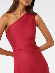 Forever New Red Petite Paula One Shoulder Maxi Dress - Image 3 of 4