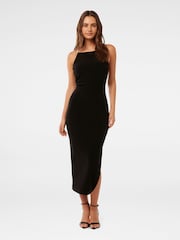 Forever New Black Andrea Embellished Back Midi Dress - Image 1 of 4