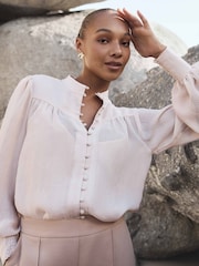Forever New Cream Leo Soft Stripe Blouse - Image 1 of 5