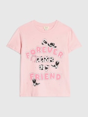 River Island Pink Forever Kind of Friend T-Shirt - Image 1 of 4