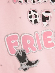 River Island Pink Forever Kind of Friend T-Shirt - Image 4 of 4
