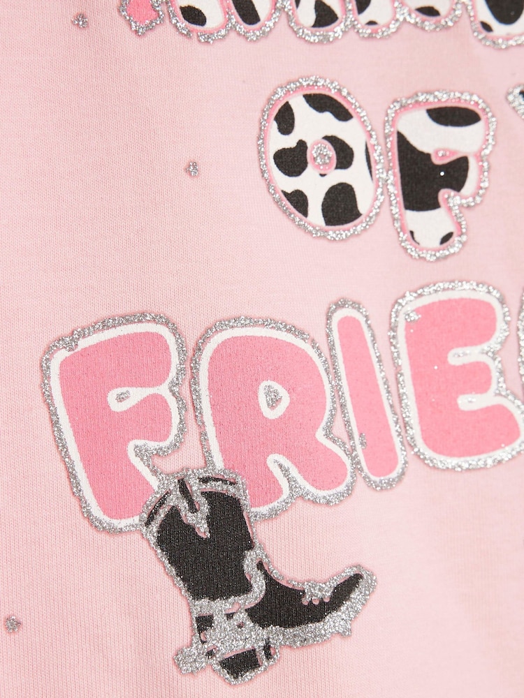 River Island Pink Forever Kind of Friend T-Shirt - Image 4 of 4