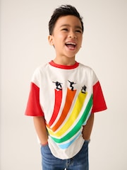 Little Bird by Jools Oliver Red Oversized Short Sleeve T-Shirt - Image 4 of 6
