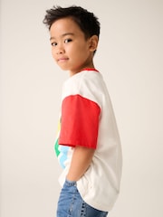 Little Bird by Jools Oliver Red Oversized Short Sleeve T-Shirt - Image 5 of 6