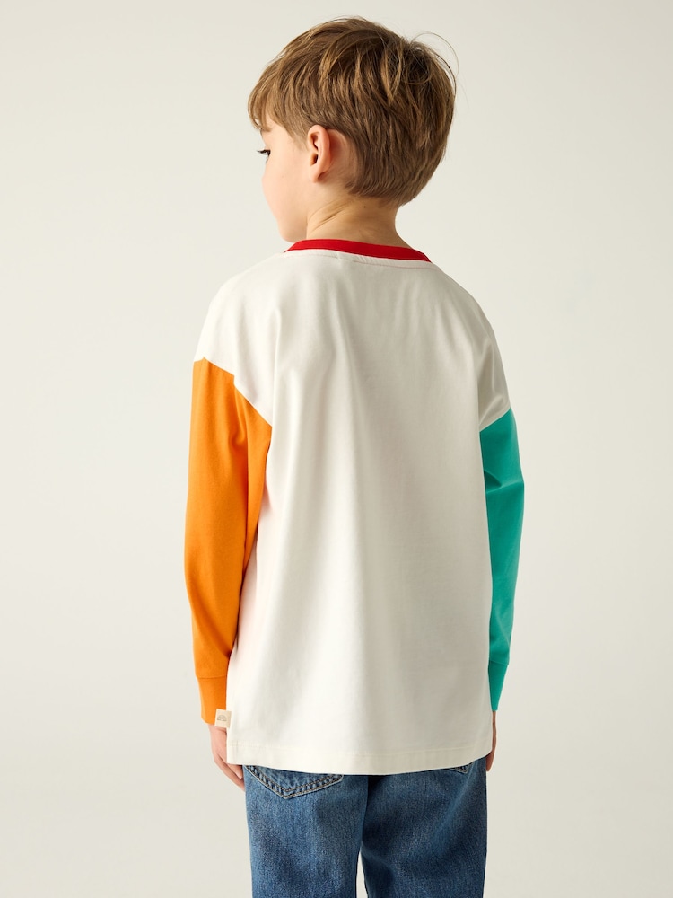Multi - Little Bird by Jools Oliver 100% Cotton Pitkä hiha Värikäs T-paita - Kuva 7 / 7