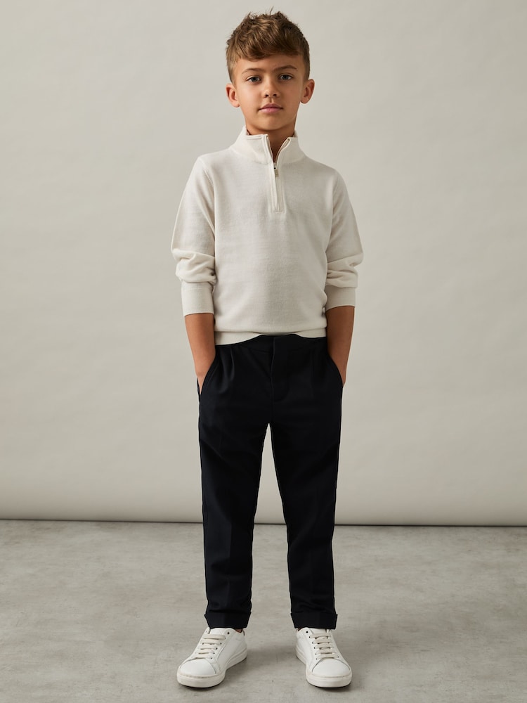 Sneeuw - Reiss Blackhall Merino Wool Quarter Zip Jumper - Image 2 of 4