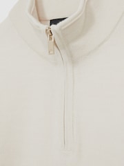 Sneeuw - Reiss Blackhall Merino Wool Quarter Zip Jumper - Image 4 of 4